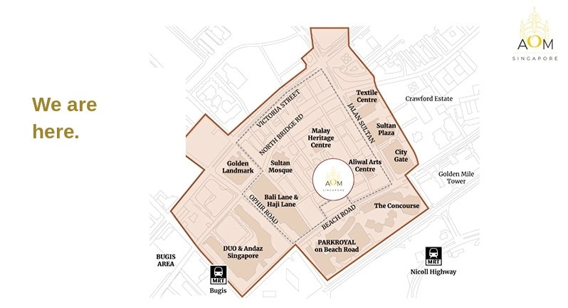 Map of Kampong Gelam heritage precinct showing Asian Operatic Museum location